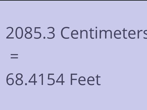 2085.3 CM TO FEET