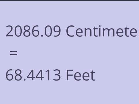 2086.09 CM TO FEET