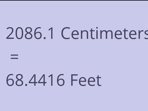 2086.1 CM TO FEET