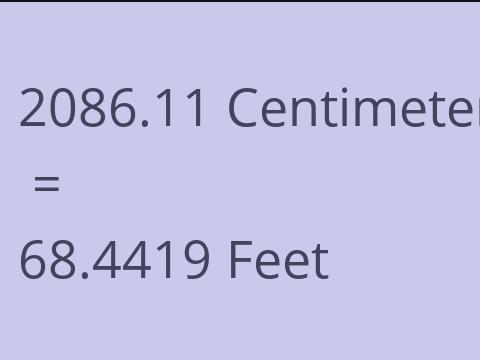 2086.11 CM TO FEET