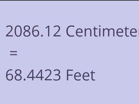 2086.12 CM TO FEET