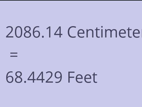 2086.14 CM TO FEET