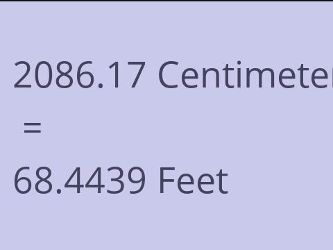 2086.17 CM TO FEET