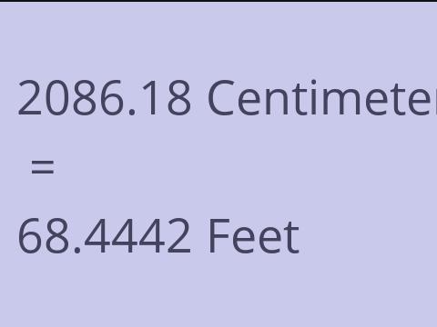 2086.18 CM TO FEET