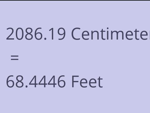 2086.19 CM TO FEET
