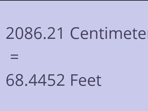 2086.21 CM TO FEET