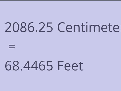 2086.25 CM TO FEET