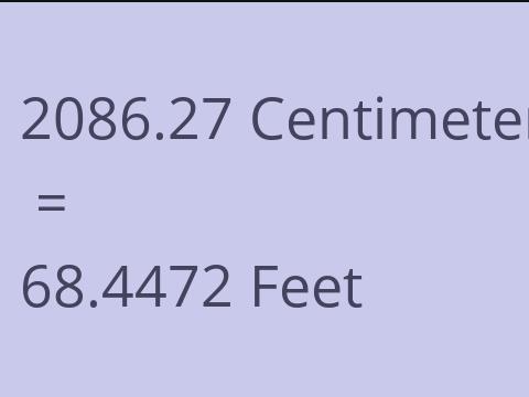 2086.27 CM TO FEET