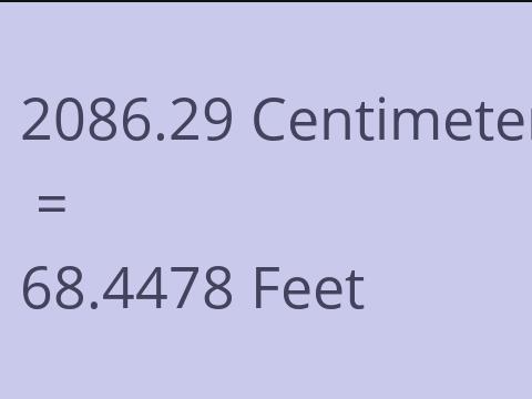 2086.29 CM TO FEET