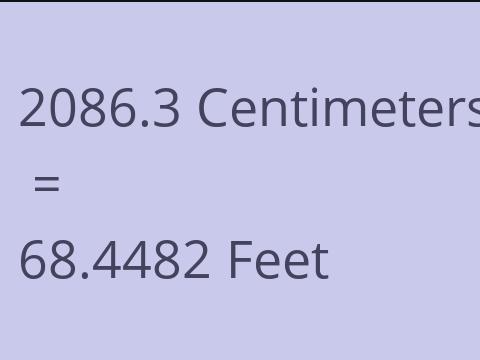 2086.3 CM TO FEET