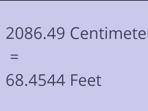 2086.49 CM TO FEET