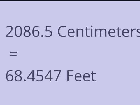 2086.5 CM TO FEET