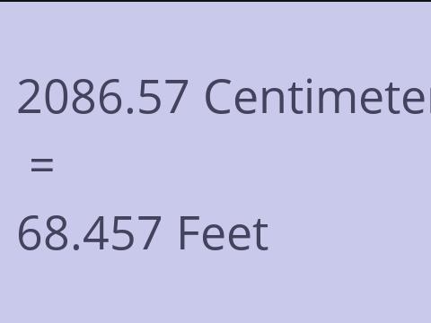 2086.57 CM TO FEET