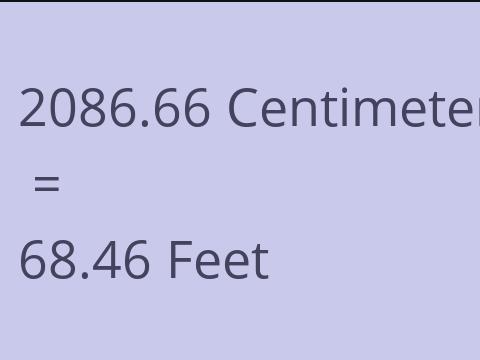 2086.66 CM TO FEET