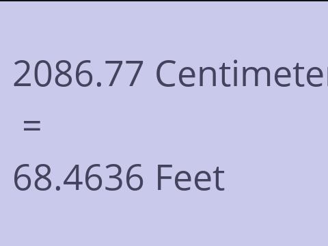 2086.77 CM TO FEET