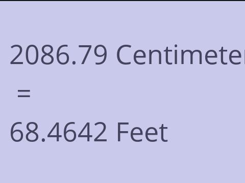 2086.79 CM TO FEET