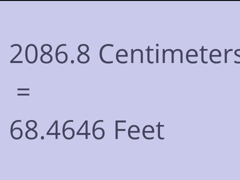 2086.8 CM TO FEET