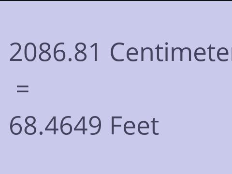 2086.81 CM TO FEET