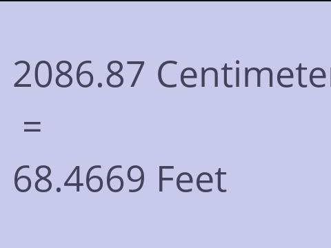 2086.87 CM TO FEET