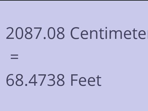 2087.08 CM TO FEET
