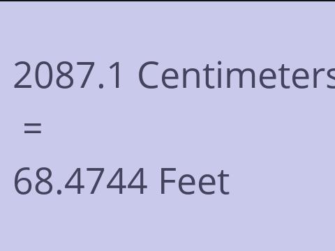 2087.1 CM TO FEET