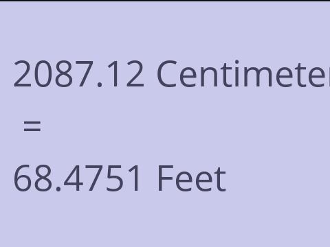 2087.12 CM TO FEET