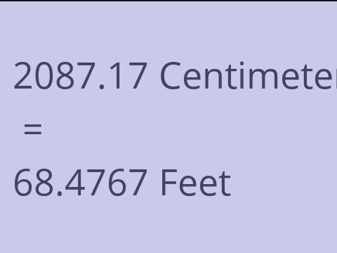 2087.17 CM TO FEET