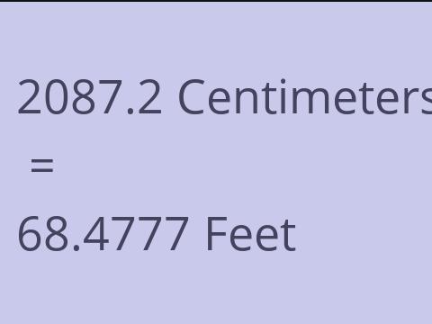 2087.2 CM TO FEET