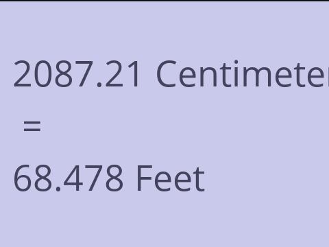 2087.21 CM TO FEET