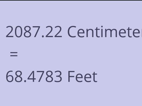 2087.22 CM TO FEET