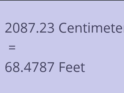 2087.23 CM TO FEET