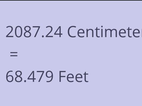 2087.24 CM TO FEET