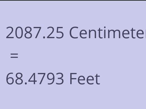 2087.25 CM TO FEET