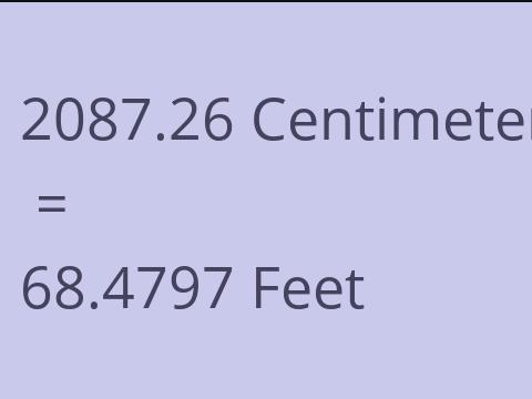 2087.26 CM TO FEET