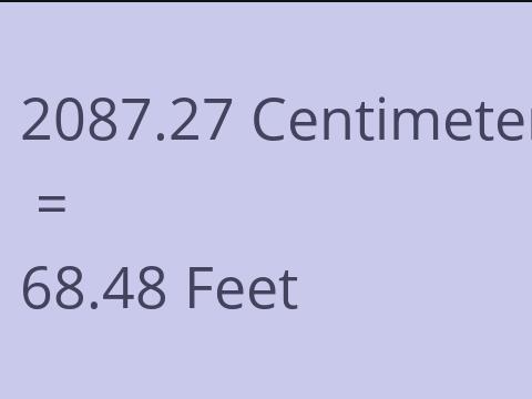 2087.27 CM TO FEET