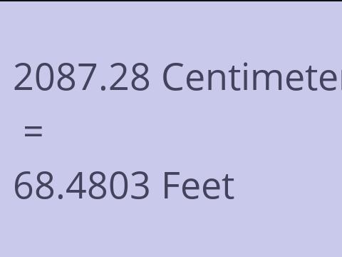 2087.28 CM TO FEET