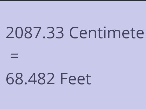 2087.33 CM TO FEET