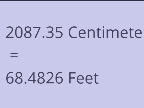 2087.35 CM TO FEET