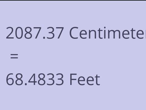 2087.37 CM TO FEET