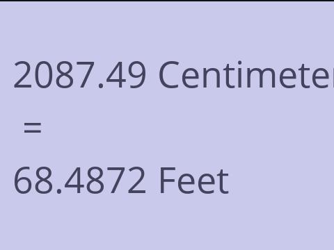 2087.49 CM TO FEET