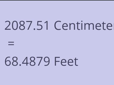 2087.51 CM TO FEET