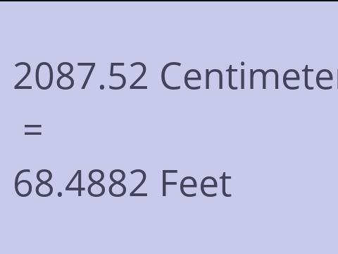 2087.52 CM TO FEET