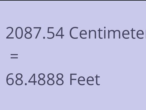 2087.54 CM TO FEET