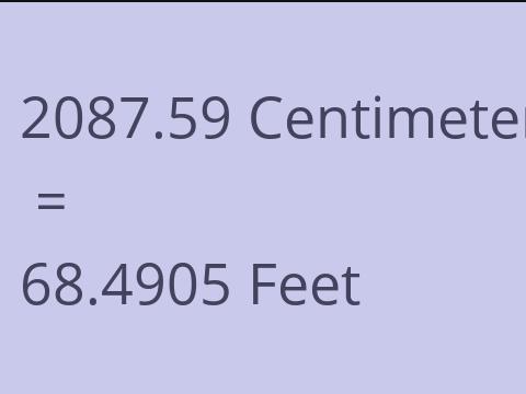 2087.59 CM TO FEET