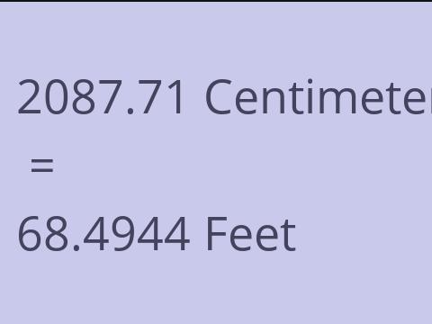 2087.71 CM TO FEET