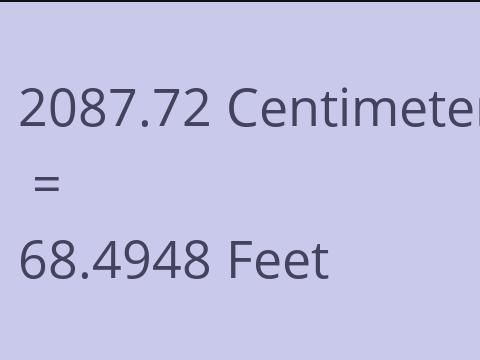 2087.72 CM TO FEET