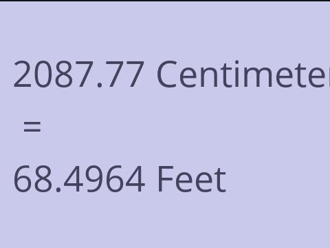 2087.77 CM TO FEET