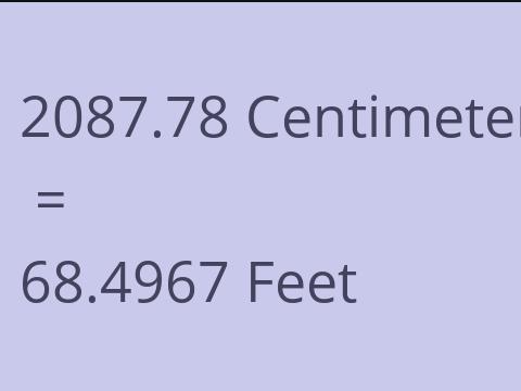 2087.78 CM TO FEET