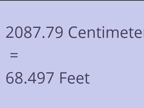 2087.79 CM TO FEET