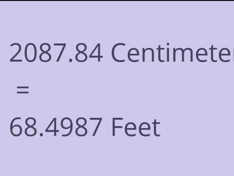 2087.84 CM TO FEET